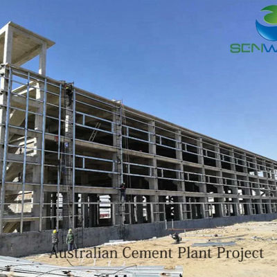 आईएसओ 9001 प्रमाणन और गोल स्टील ब्रेसिंग के साथ स्टील स्ट्रक्चर वेयरहाउस