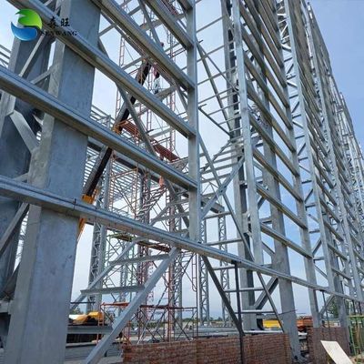पूर्वनिर्मित गोदाम इस्पात संरचना कार्यशाला भवन आसान असेंबली / विघटन