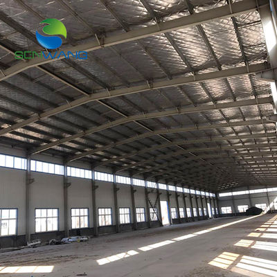AISC/EN/JIS/GB स्टील वेयरहाउस संरचना भवन डिजाइन एच सेक्शन स्टील बीम रोलिंग डोर के साथ
