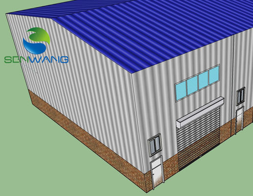 मजबूत पूर्वनिर्मित औद्योगिक शेड, पूर्वनिर्मित इस्पात फ्रेम वाणिज्यिक भवन