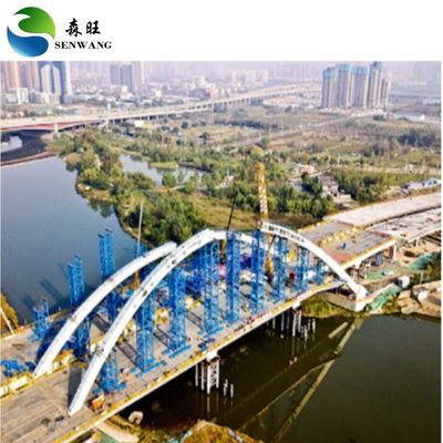चौड़ी चौड़ाई वाला स्टील फ्रेम ब्रिज विंडप्रूफ मेटल बिल्डिंग फ्रेम