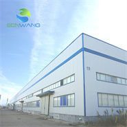 अग्निरोधक सैंडविच पैनल के साथ पूर्वनिर्मित स्टील संरचना गोदाम