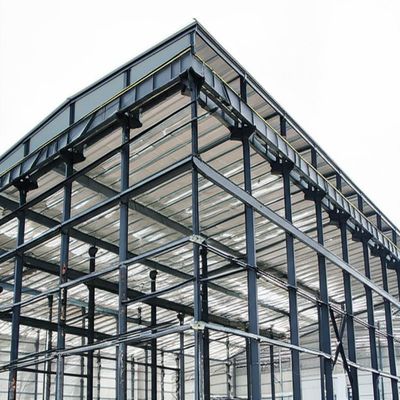 स्टील स्ट्रक्चर वेयरहाउस के साथ यूरोपीय S235 और S355 गर्म लुढ़का हुआ स्टील और पेंटिंग सतह उपचार