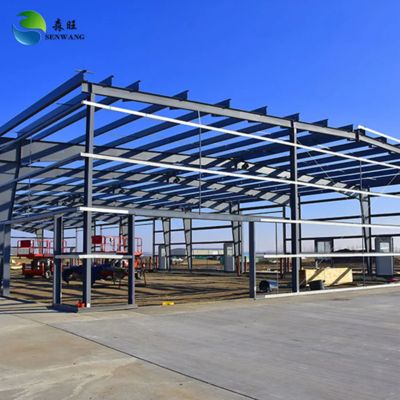 Customized Prefabricated Steel Warehouse with 1.2m Brick Wall and ±1% Tolerance for Bending Processing