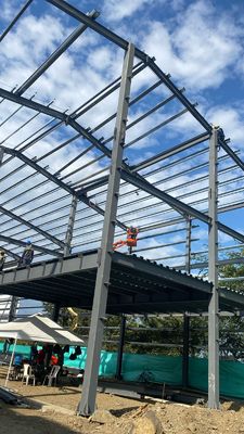 Durable Steel Structure Warehouse with 50 Years Service Life Stainless Steel Gutter and Sandwich Panel Roof