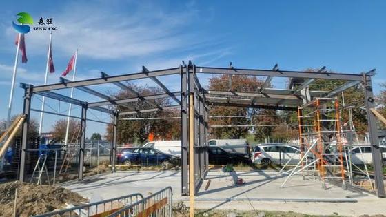 लंबे समय तक भंडारण के लिए सिंगल/डबल/मल्टी स्लैप और एंगल स्टील ब्रैसिग के साथ हॉट-डीप गैल्वेनाइज्ड स्टील स्ट्रक्चर वेयरहाउस