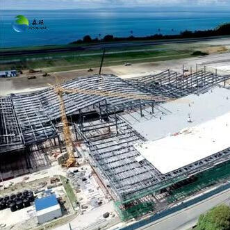 Steel Structure Warehouse with Glass Fiber Reinforced Plastics Skylight and Earthquake Against 7~9 Grade Featuring Solid H-shape Steel Beam