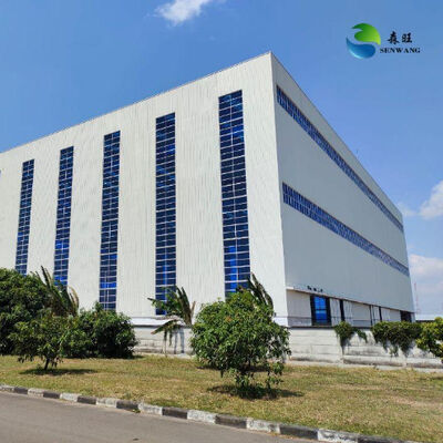 Q355B औद्योगिक भंडारण के लिए वायु भार 0.35kn/m2 और संक्षारण प्रतिरोधी के साथ इस्पात संरचना गोदाम